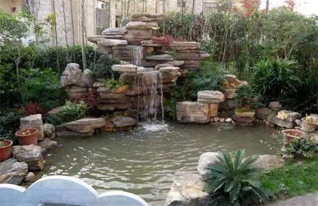 鄂尔多斯庭院假山鱼池设计